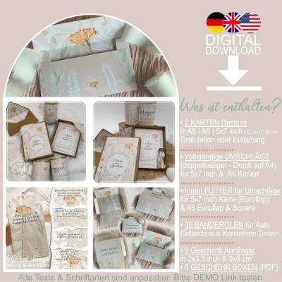 DIY Geschenk Set für Hochzeit, Silberhochzeit, Geburtstage, Jubiläen, Trauzeugengeschenk