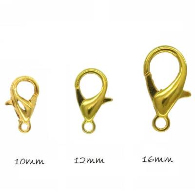 10 Karabiner Verschlüsse vergoldet/rosé vergoldet 16/12/10mm