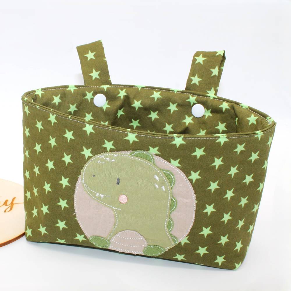 Lenkertasche Dino grn / Rollertasche / Fahrradtasche / Dreiradtasche /  Laufrad Tasche