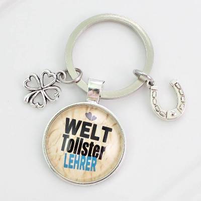 Schlüsselanhänger Lehrer Personalisierbar Glücksbringer Geschenk Geschenkidee Lehrkraft Dankeschön Abschied