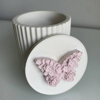 Schmetterlingsdose Behälter Schmetterling Aufbewahrung Geschenk Dekoration Dose Riffeldose Geriffelt 