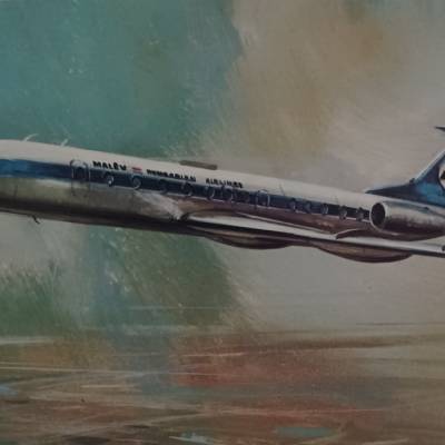 Postkarte -  Tuppoljev TU -134  1969