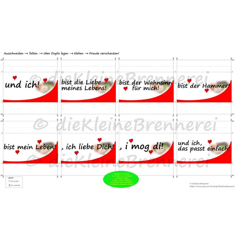 DU bist die Liebe meines Lebens! Duplo-Banderole 26 mit Sprüche zum Ausdrucken zu: Partnerschaft, Liebe, Freunde, Nachwu Bild 2