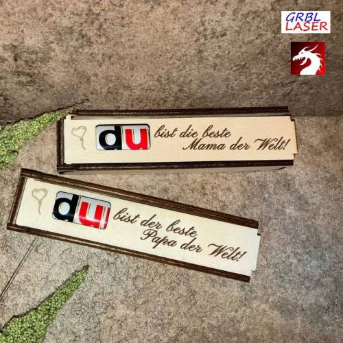 Du bist - 41 Laser Cut Vorlagen für Duplo-Box zum Thema Liebe und Familie, Holzstärke mit 3mm und 4mm, svg, dxf, ai, Lig