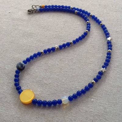 Kette 'Sonne, Mond, Erde und Sterne' / Collier