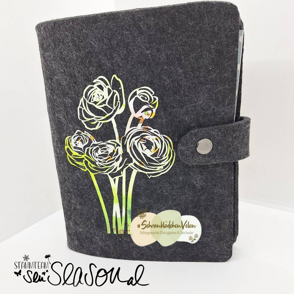 Plotterdatei Ranunkeln, SVG Blumen Ranunkel, Blüte, als Ein- und Mehrfarbenplott, mit Eckmotiv, Design von senSEASONal Bild 5