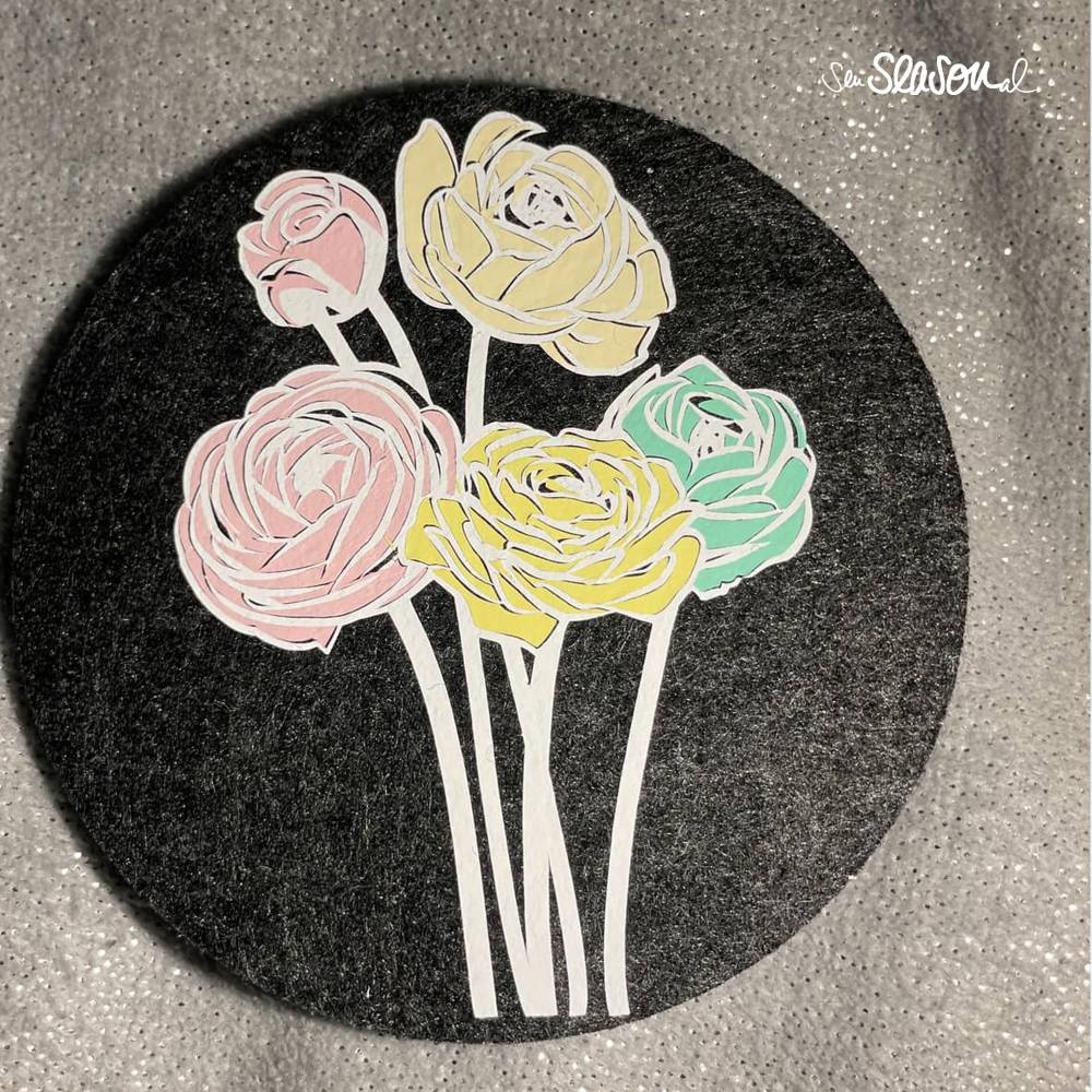 Plotterdatei Ranunkeln, SVG Blumen Ranunkel, Blüte, als Ein- und Mehrfarbenplott, mit Eckmotiv, Design von senSEASONal Bild 7