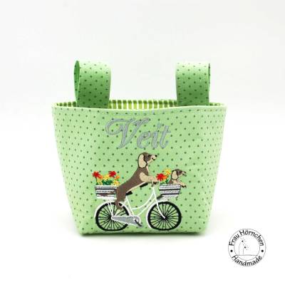 Lenkertasche für Laufrad * Dreirad * Roller * Dackel * Bettutensilo