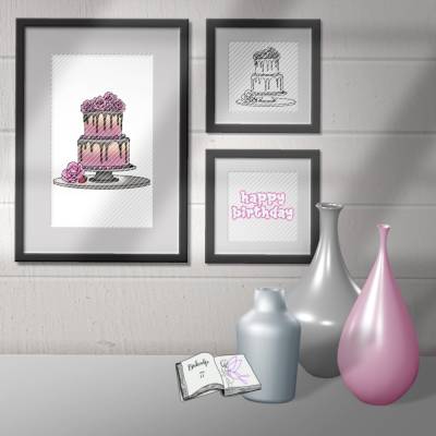 Digiset Geburtstagstorte – SVG, PNG & Digipapier für Plotten und Sublimation