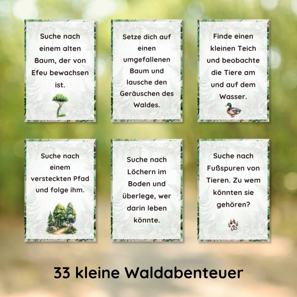 Wald Schnitzeljagd für Kinder mit 33 kleinen Waldabenteuern zum Suchen und Finden Bild 3