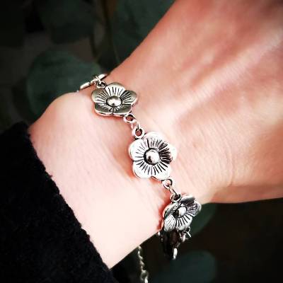 Armband Blume, Trachtenschmuck, Dirndlschmuck
