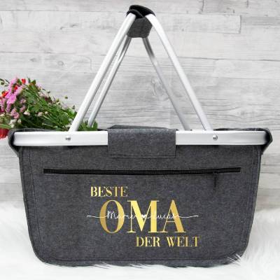 Einkaufskorb aus Filz für Mama Oma Tante, Geschenkskorb, Geschenke Mütter, Muttertagsgeschenk, Weihnachtsgeschenke