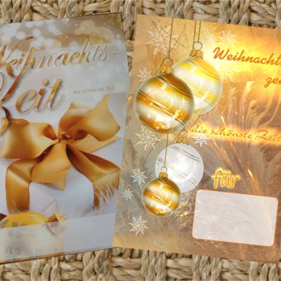 Geschenk Booklet , Büchlein mit Geschenkkarte -  "Weihnachtszeit" - Sitten und Gebräuche bei den Nachbarn