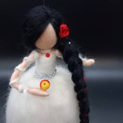 Märchenelfe SCHNEEWITTCHEN - Filzfee Deko Elfe Schutzengel Mobile Fenster Schulanfang Geschenk Geburtstag Einhorn