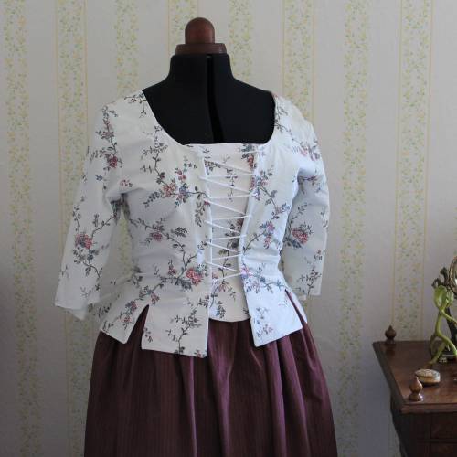 Jacke im Stil des 18. Jahrhunderts Baumwolle/Leinen verschiedene Farben