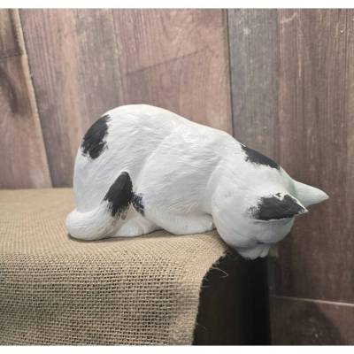 Deko Figur - Neugierige Katze - Handarbeit - Keramik