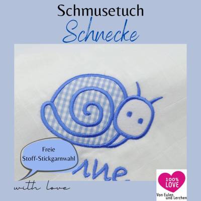 Schnecke Windel eventuell mit Namen - Schmusetuch Kuschelwindel Spucktuch Pucktuch Musselintuch Wickelunterlage
