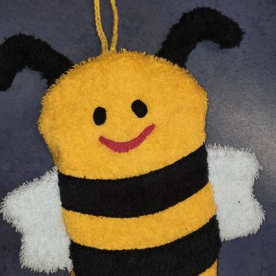 Biene Waschhandschuh – Fröhlicher Waschlappen für Kinder & Babys