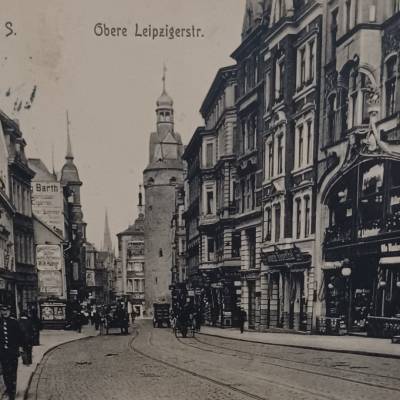 Postkarte -  Halle a.S. Obere Leipzigerstr. vom  15.3.11 