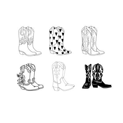 Cowboy Stiefel Bundle - SVG Download Datei - Plotterdatei - Basteln - DIY - Cricut -  