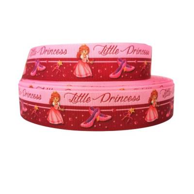 Ripsband 22mm Little Princess 1109 Eigenproduktion Ripsband Geschenkband Prinzessin rosa pink