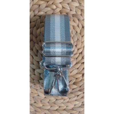 Taschengurt verstellbar hellgrau, Gurtband mit Karabiner in vielen verschiedenen Farben