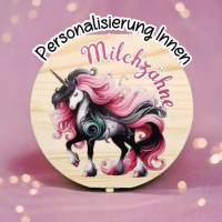 Zahndose personalisiert Milchzahndose Einhorn mit Name Milchzähne Zahnbox Zahnfee