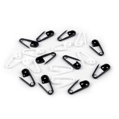 Maschenmarkierer Sicherheitsnadeln schwarz weiß Kunststoff