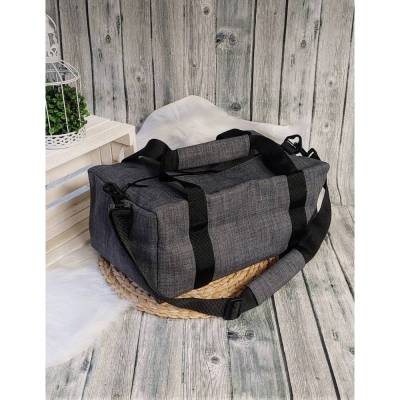 Sport-/Reisetasche L WASSERFEST (Farbbeispiel grau) aus Polstercanvas in 36 Farben