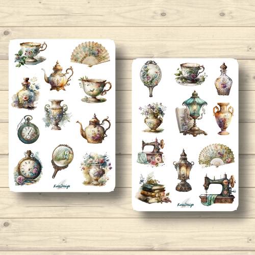 Sticker Set viktorianische Dekorationen