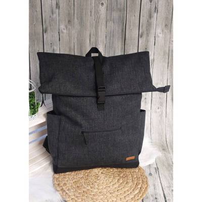 Rucksack WASSERFEST (Farbbeispiel aluminium) aus Polstercanvas in 36 Farben