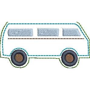 Stickdatei Camping Bus 2 Van Camper Bild 8