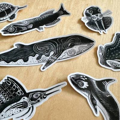 Meerestiere Vinyl Sticker – Set & Einzelmotive