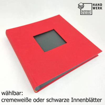 Fotoalbum, rosenrot, personalisierbar, ca. 24 x 24 cm