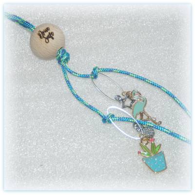 Rückspiegelanhänger Drive Safe Holzperle, Anhänger an den Rückspiegel bicolor