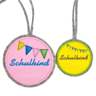 Schultüten Anhänger Stickdatei ITH – personalisierbar