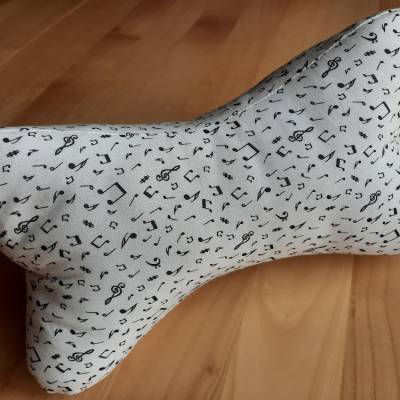 Noten Leseknochen aus einem wunderschönen Stoff * Musik * Musikliebhaber * Notenschlüssel *Nackenkissen
