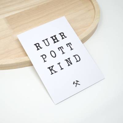 Ruhrpott Sprüche Karte A6 mit Umschlag | Minimalistische Pott Grußkarte Ruhrpott Kind