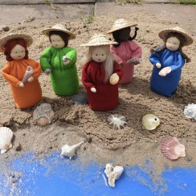 Muschel Kinder - Jahreszeitentisch - Blumenkind - Sommer