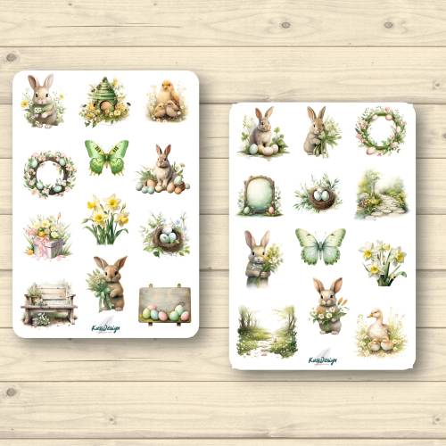 Sticker Set Ostern Ostergarten
