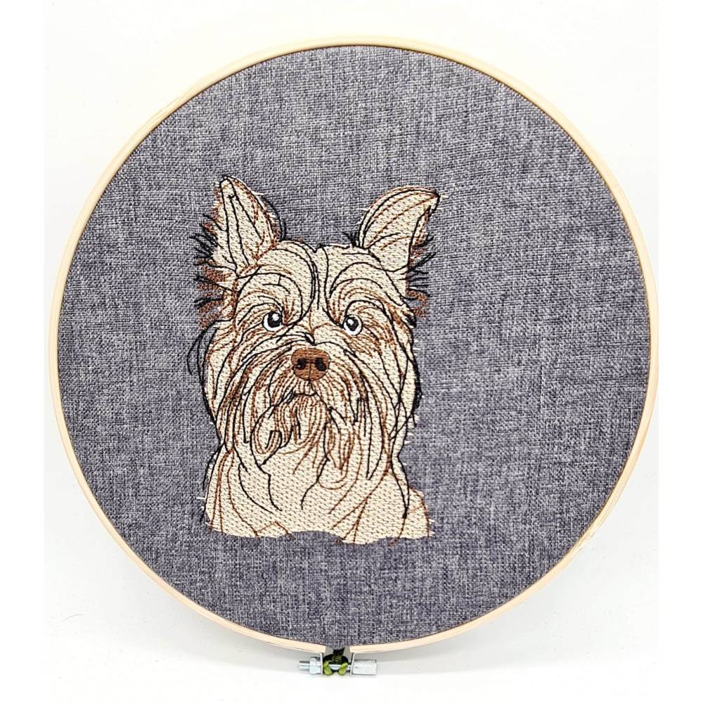 Stickdatei Hund Yorkshire Terrier, Biewer, West Highland Terrier – 10x10 & 15x15 Scribble Art Set Bild 1
