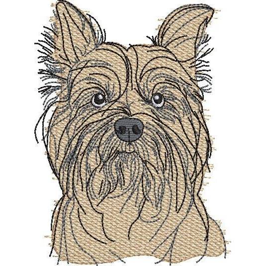 Stickdatei Hund Yorkshire Terrier, Biewer, West Highland Terrier – 10x10 & 15x15 Scribble Art Set Bild 7