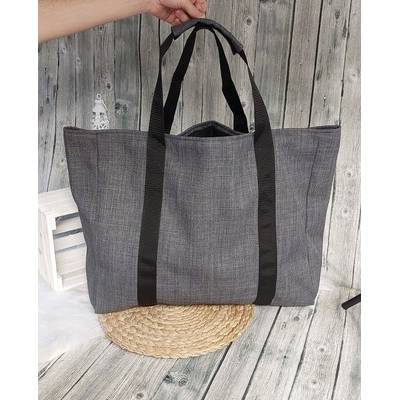 Einkaufstasche "Shopper XL" WASSERFEST (Farbbeispiel grau) aus Polstercanvas in 36 Farben