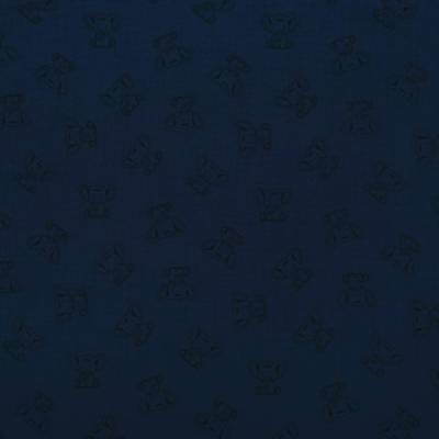 Musselin Stoff Double Gauze Elefanten jeansblau dunkel 