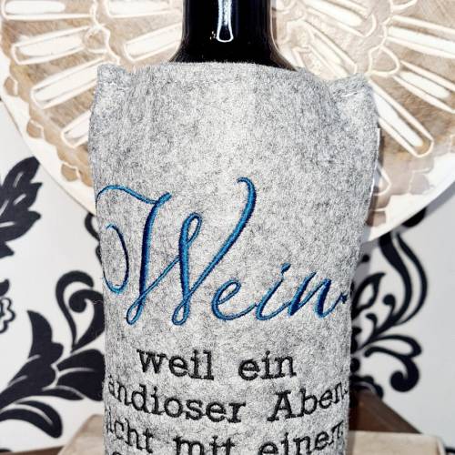 Stickdatei Weinmanschette Spruch3 ITH