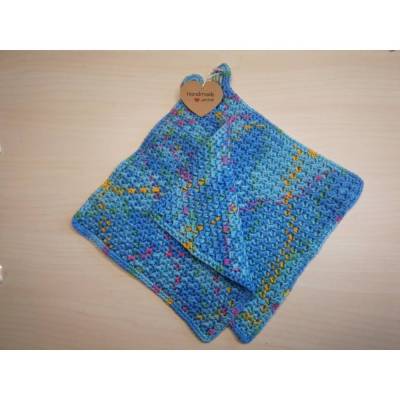 Handgemachte gehäkelte Topflappen, Strukturmuster – 100% Baumwolle, verschiedene Farben, 21x21 cm