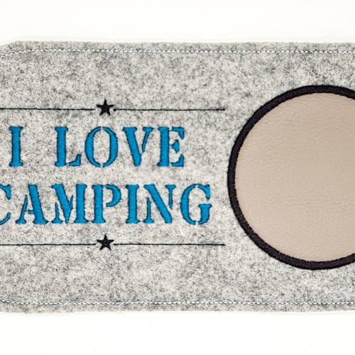 Stickdatei Mug Rug Camping ITH Tassenteppich