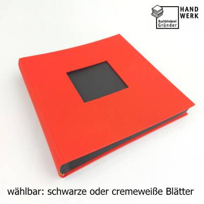 Fotoalbum, hellrot, personalisierbar, ca. 24 x 24 cm