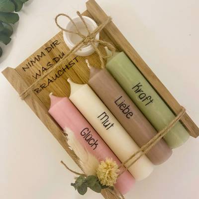 Nimm dir was du brauchst, Geschenkset, Kerzenset, Geschenkidee, Kerzen Set, Mitbringsel