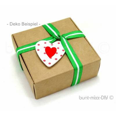 10 Schachteln Geschenkbox, Gastgeschenk Geschenke verpacken Gr. M 7x7x3cm Faltschachteln Kraftpapier Adventskalender